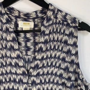 Maeve by Anthropologie Button Up Sleeveless Blouse